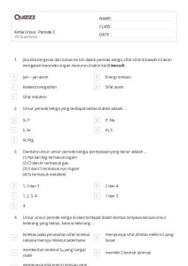 50 lembar kerja Kimia untuk Kelas 12 di Quizizz Gratis Dapat Dicetak