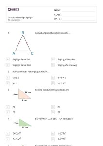 50 lembar kerja segitiga untuk Kelas 4 di Quizizz Gratis Dapat Dicetak
