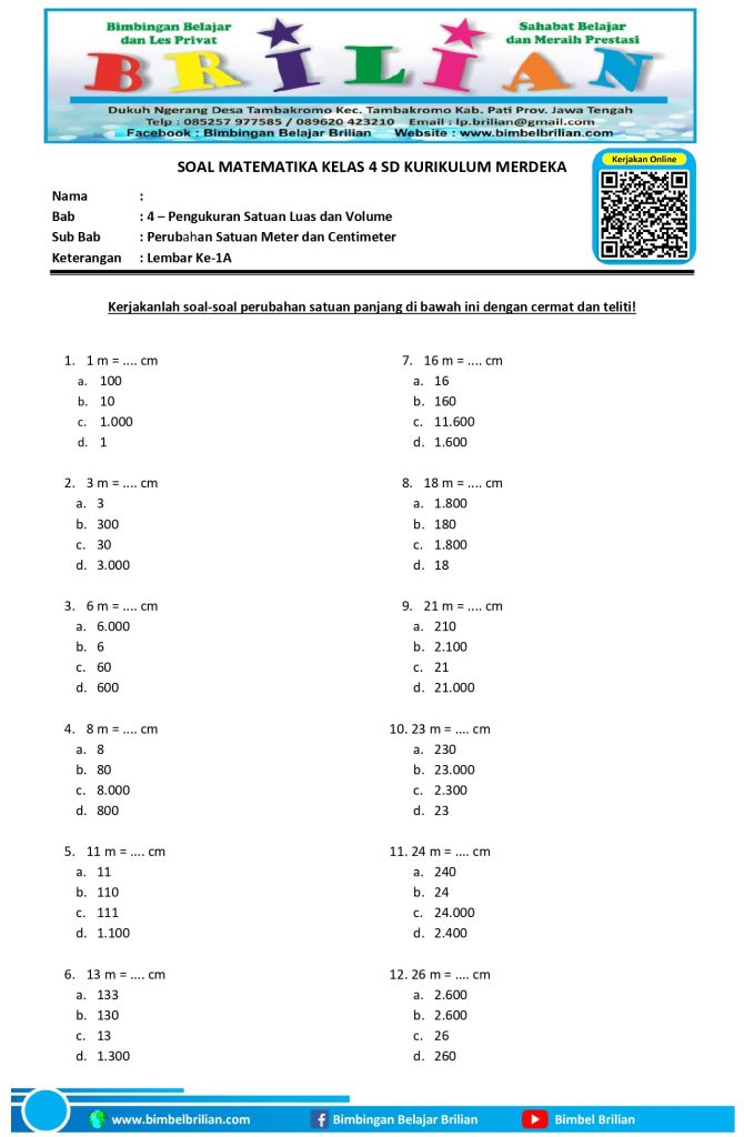 contoh soal ki4 tema 1 kelas 4 sd
